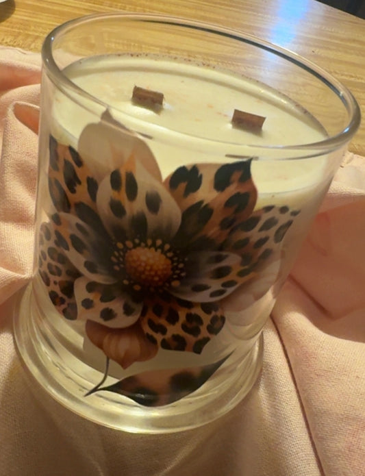 Leopard print flower design